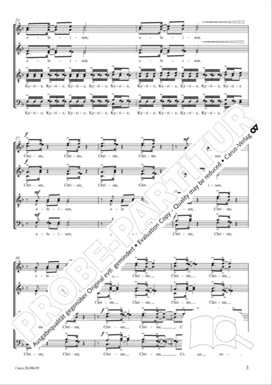 Pastoral Mass 4-Part scores gallery preview page 4