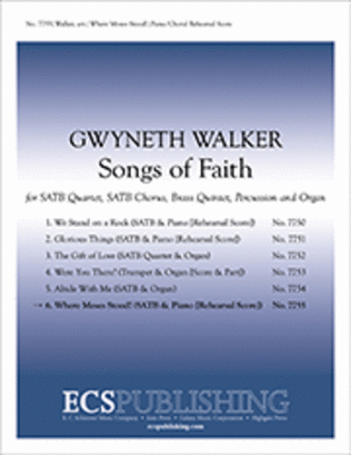 Book cover for Songs of Faith: 6. Where Moses Stood! (Pno/Choral Rehearsal Score)