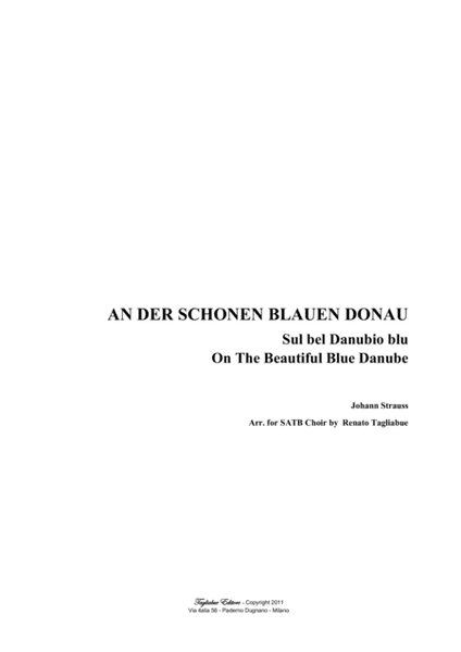 An der schönen blauen Donau - Arr. for SATB Choir image number null