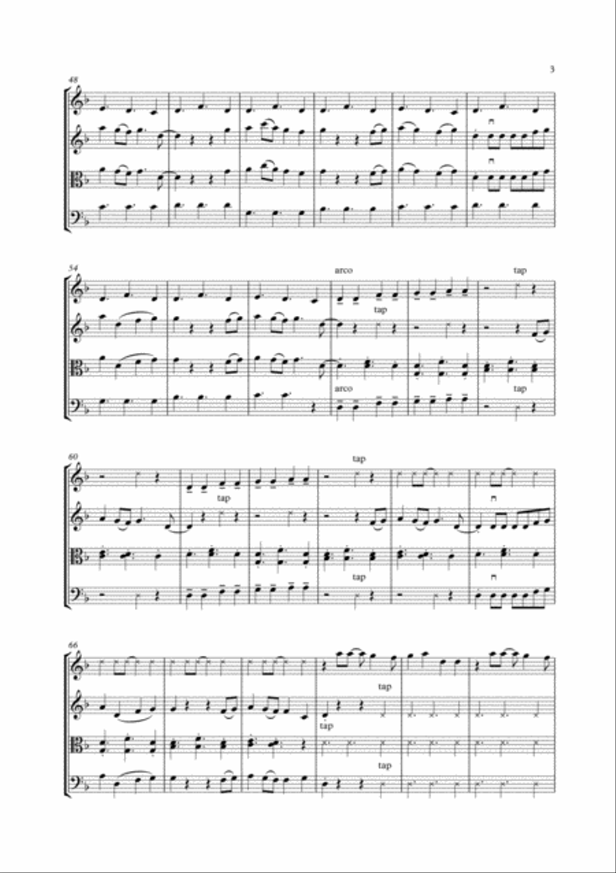 Shape Of You String Quartet scores gallery preview page 3