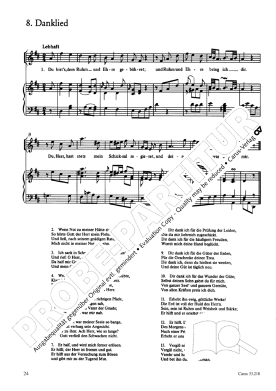 Geistliche Oden und Lieder (Gellert) Collection / Songbook scores gallery preview page 19