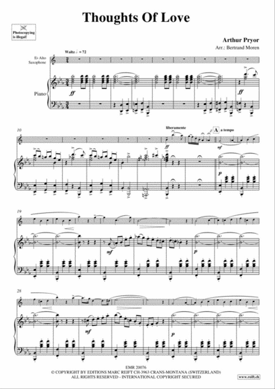 Thoughts Of Love Thoughts Of Love Alto Saxophone scores gallery preview page 3