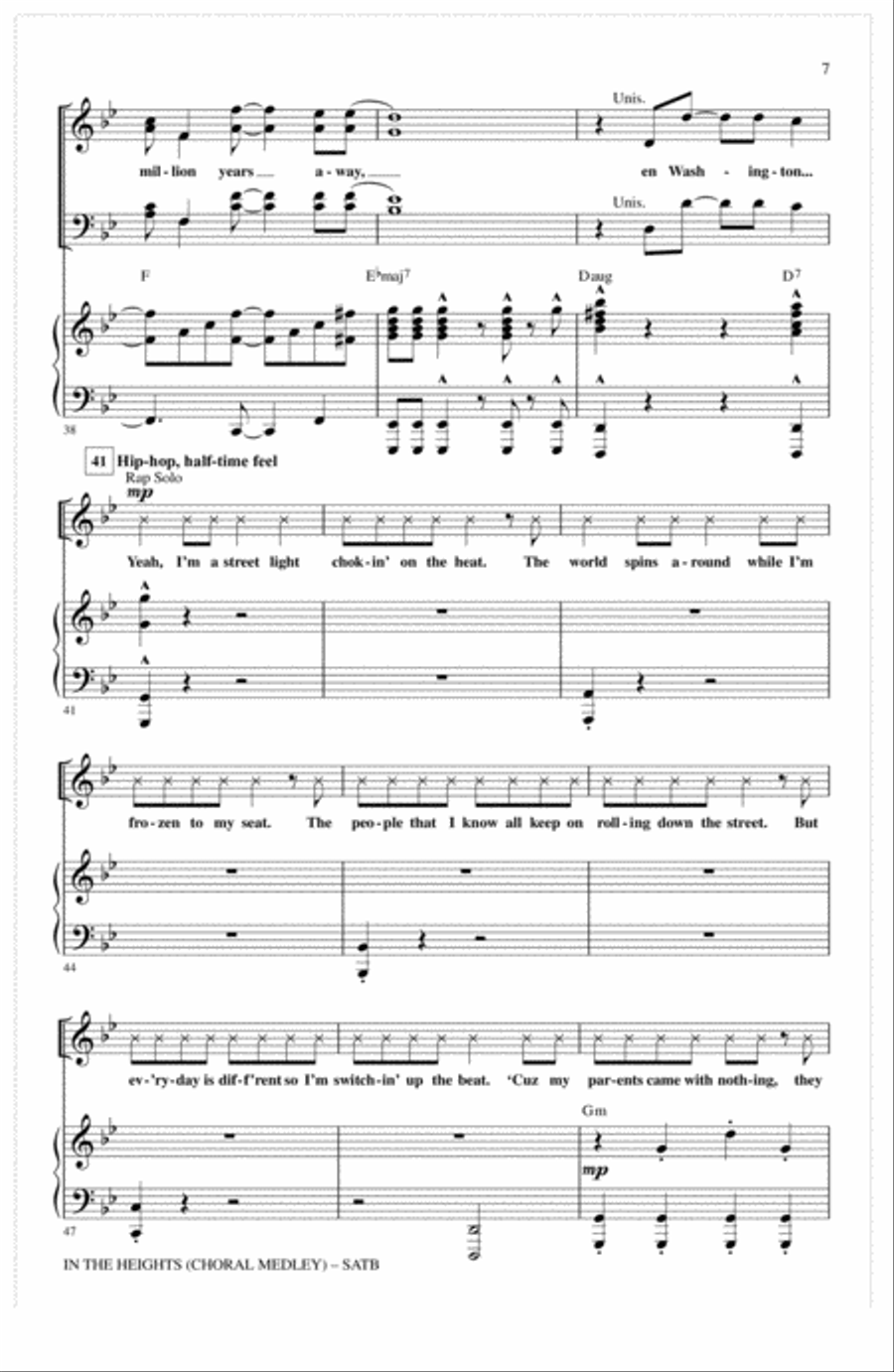 In The Heights (Choral Medley) (arr. Mac Huff) 4-Part scores gallery preview page 5