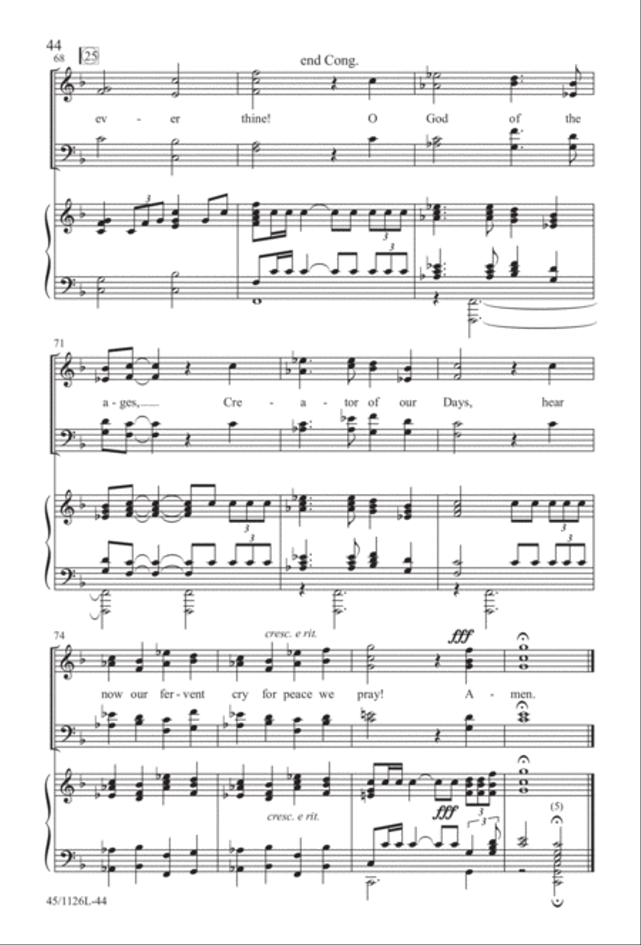Prayers for the Nations 4-Part scores gallery preview page 45