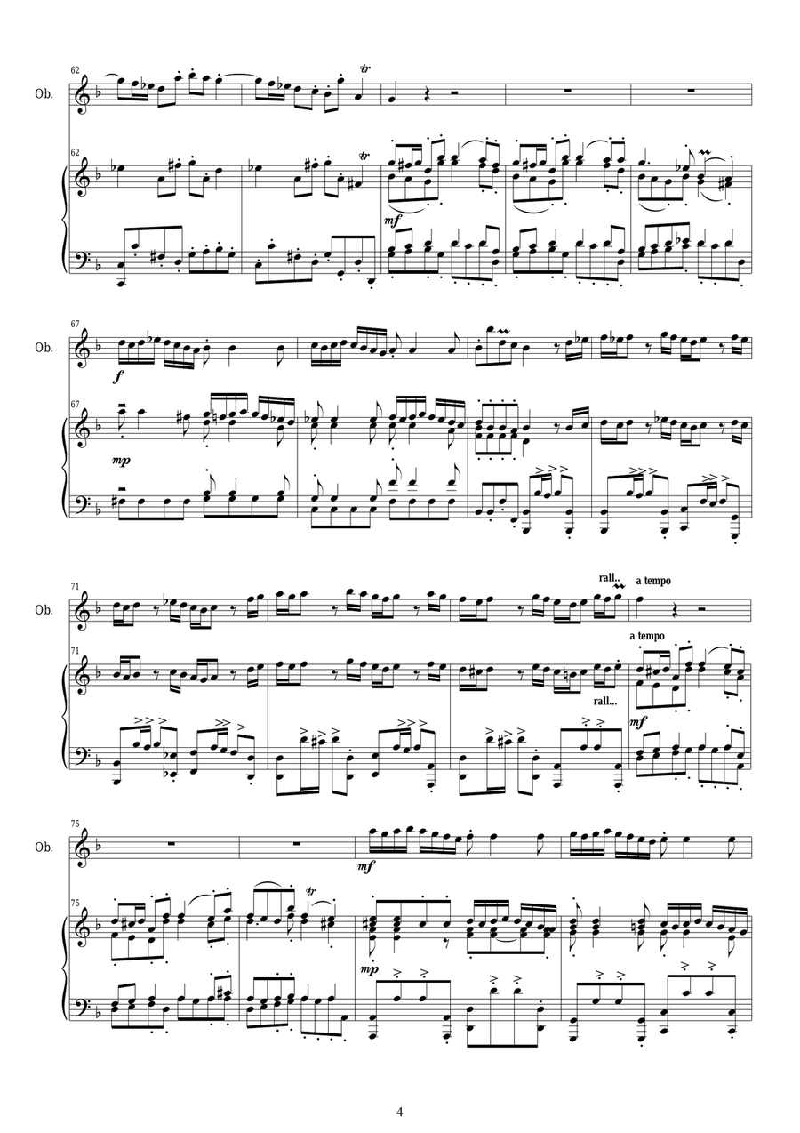 Vivaldi - Concerto in D minor for Oboe and Piano RV 535 Vivaldi - Concerto in D minor for Oboe and Piano RV 535 Piano scores gallery preview page 4