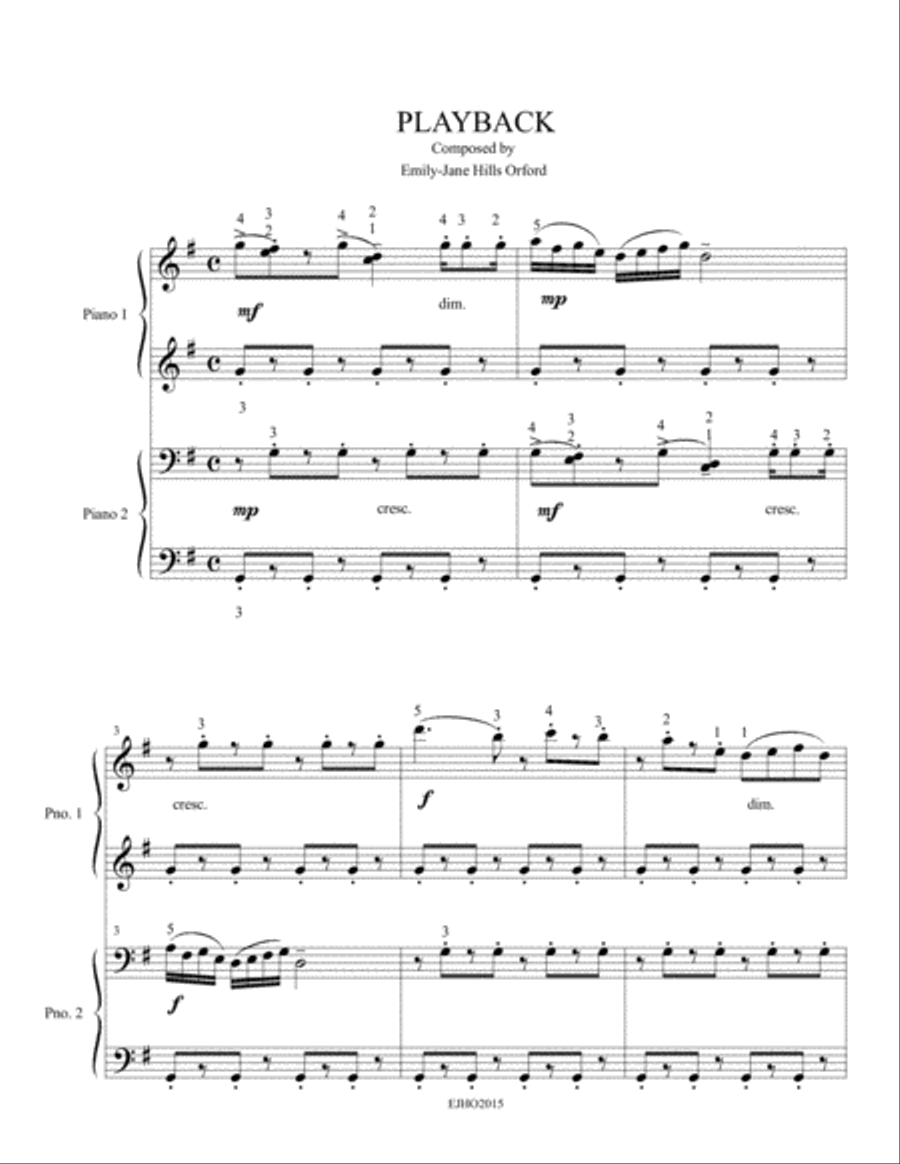 Playback Piano scores gallery preview page 1
