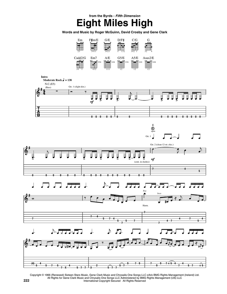 Eight Miles High Acoustic Guitar scores gallery preview page 1