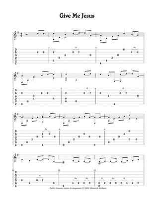 Give Me Jesus (For Fingerstyle Guitar Tuned CGDGAD)