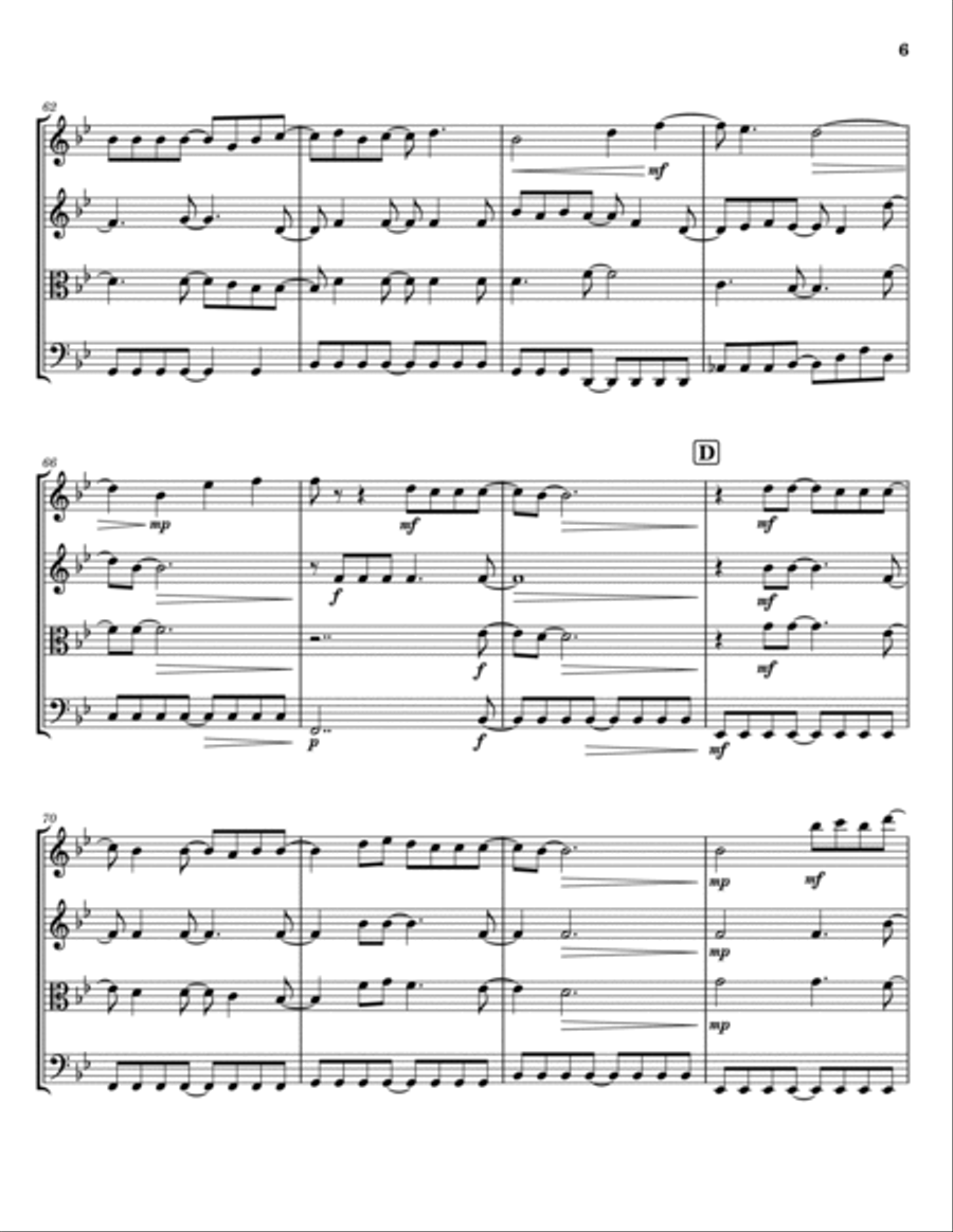 Ever Ever After String Quartet scores gallery preview page 6