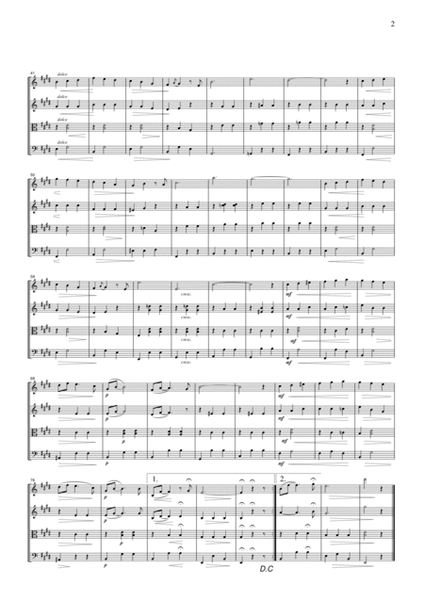 Kalman Grüß mir mein Wien aus der Operette "Gräfin Mariza", for string quartet, CK101 image number null