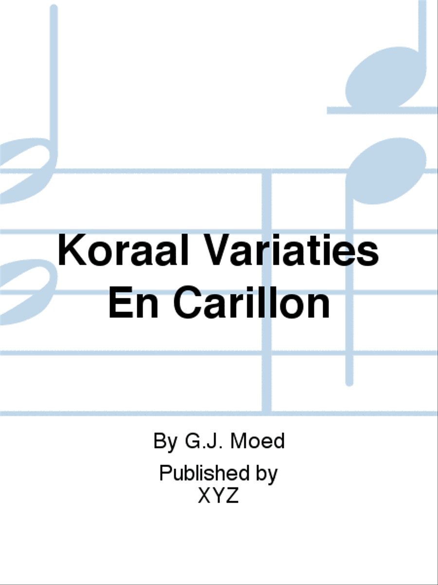 Koraal Variaties En Carillon