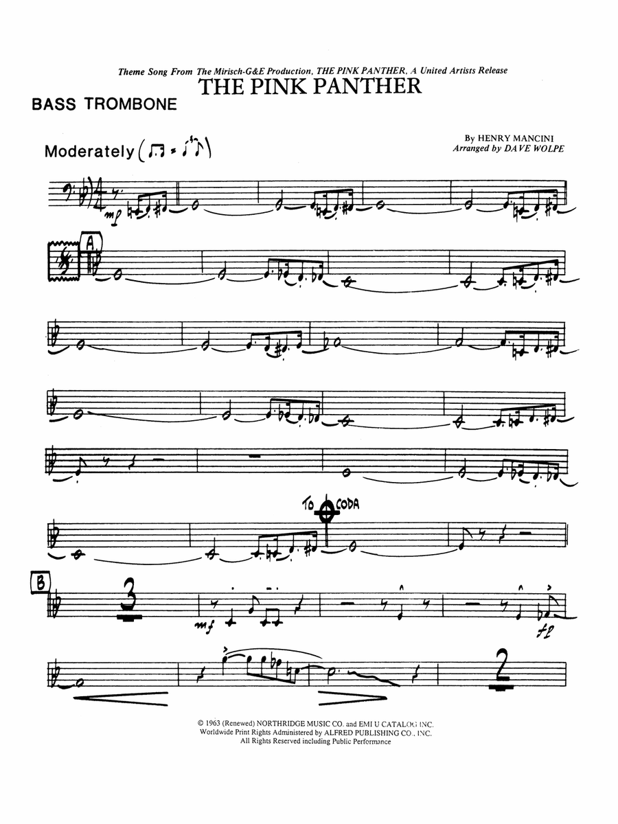 The Pink Panther: Bass Trombone
