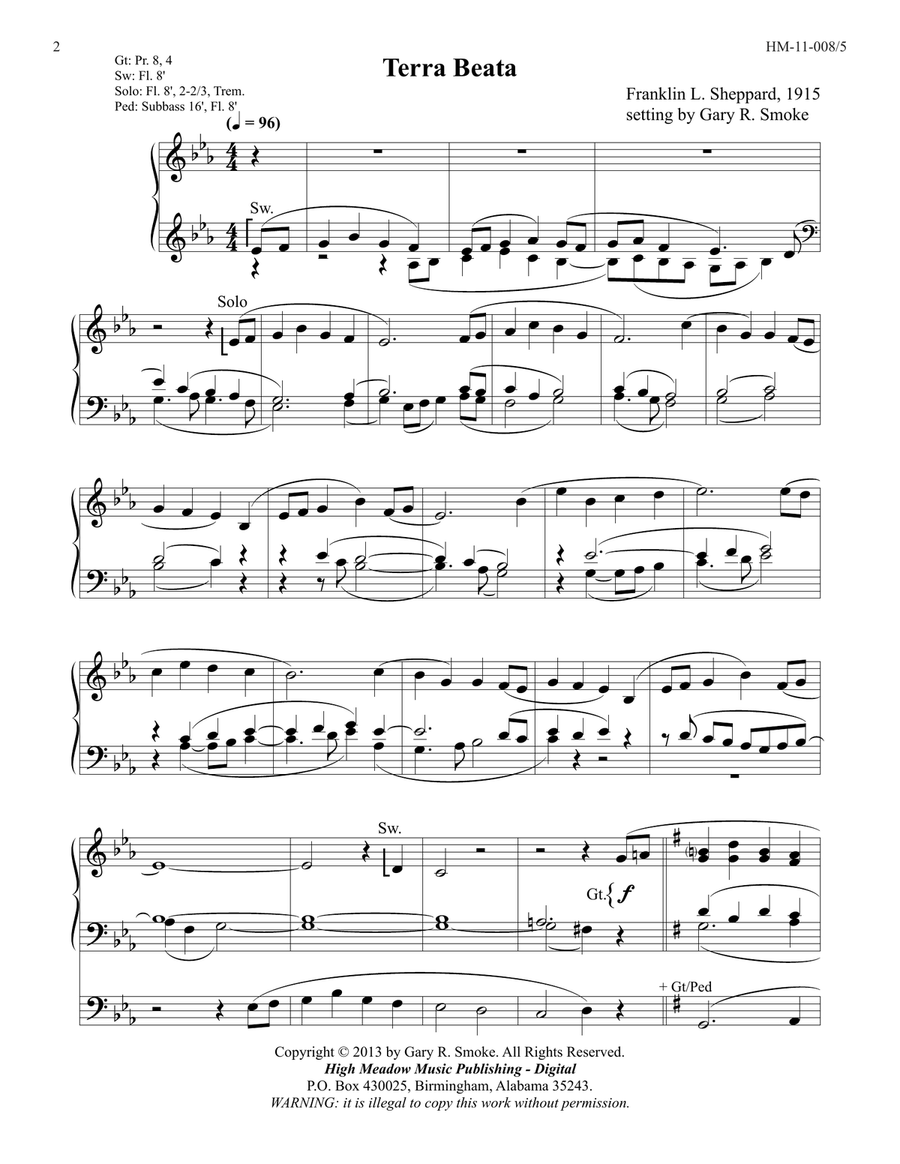 Terra Beata Organ Solo scores gallery preview page 2