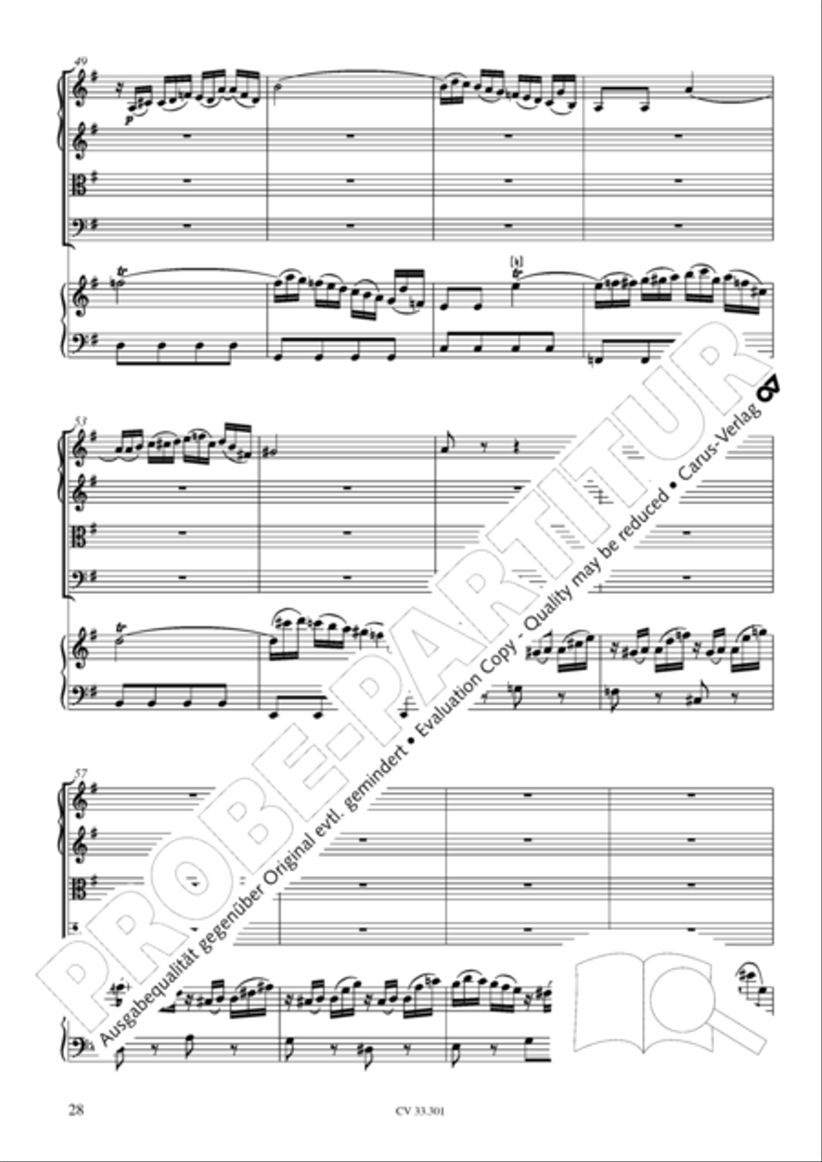 Concerto per il Cembalo in D Cello scores gallery preview page 29