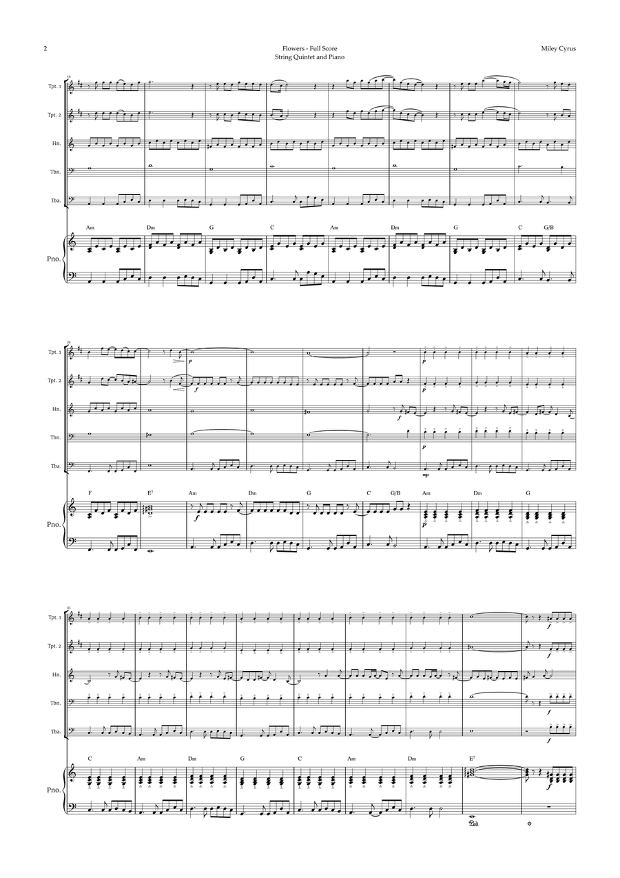 Flowers Brass Quintet scores gallery preview page 2