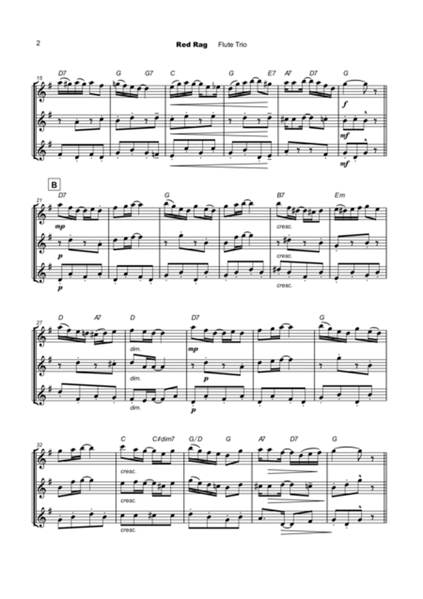 Red Rag, a Ragtime piece for Flute Trio