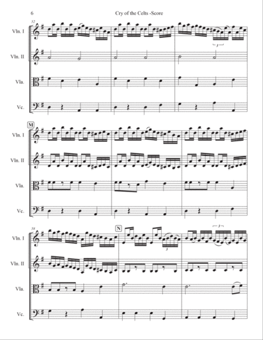 Cry Of The Celts Cry Of The Celts String Quartet scores gallery preview page 6