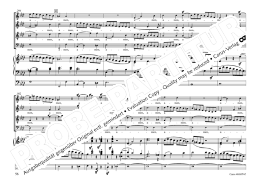 Missa sacra C Minor 4-Part scores gallery preview page 57