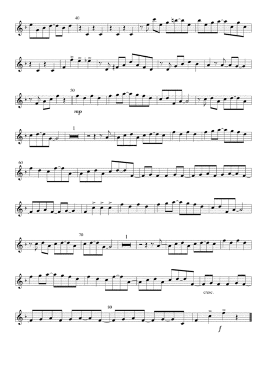 Maple leaf Rag by Scott Joplin arranged for flexible ensemble by David Catherwood Concert Band scores gallery preview page 2