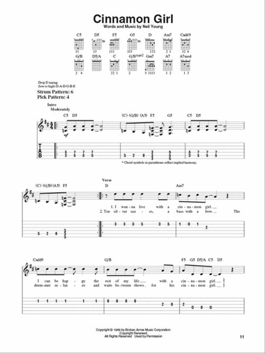 Neil Young – Greatest Hits Guitar Tablature scores gallery preview page 5