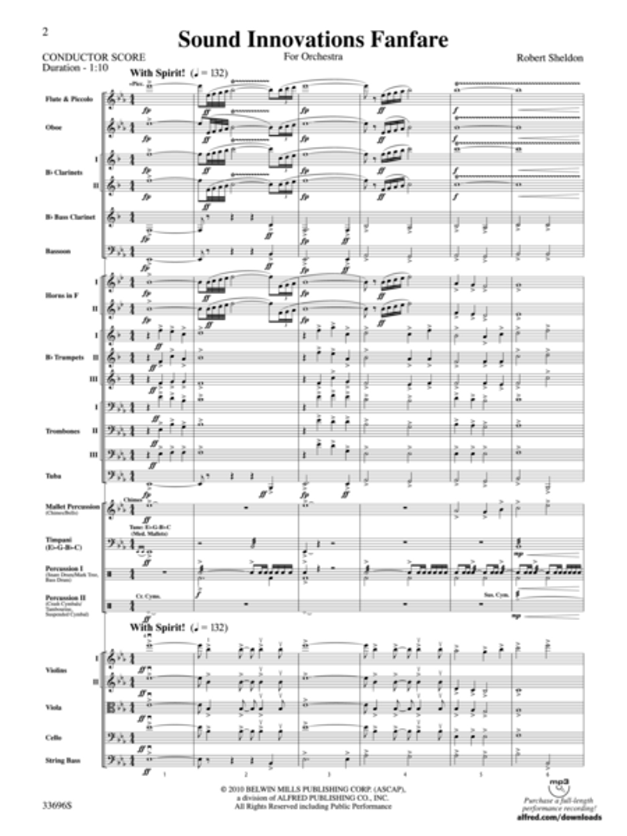 Sound Innovations Fanfare Full Orchestra scores gallery preview page 2