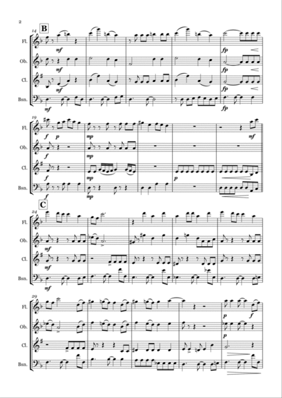 Toxic Woodwind Quartet scores gallery preview page 2