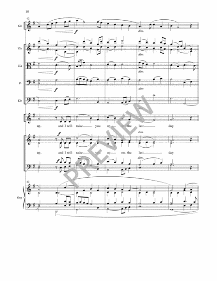 I Am the Bread of Life - Full Score and Parts 4-Part scores gallery preview page 10