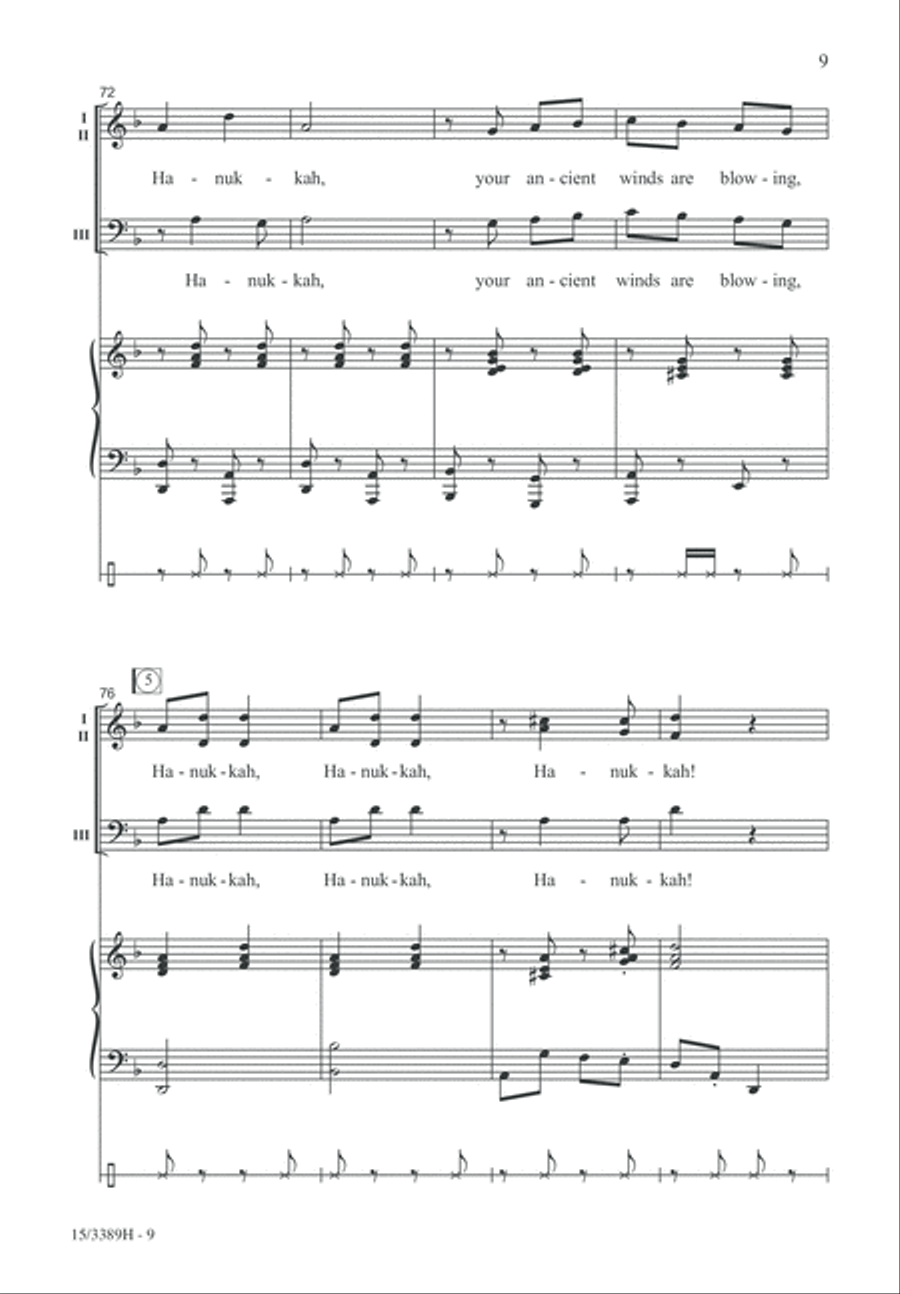 Hanukkah, Season of Joy! 3-Part scores gallery preview page 9