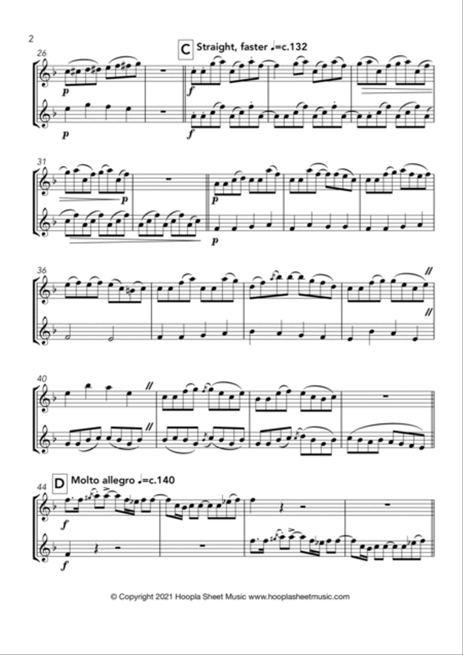 Yankee Doodle Doodles Clarinet Duet scores gallery preview page 2