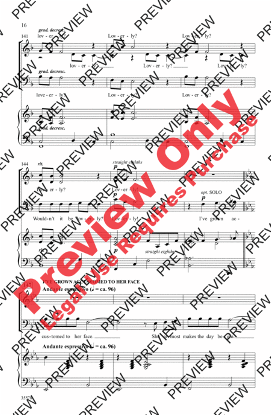 My Fair Lady 3-Part scores gallery preview page 16