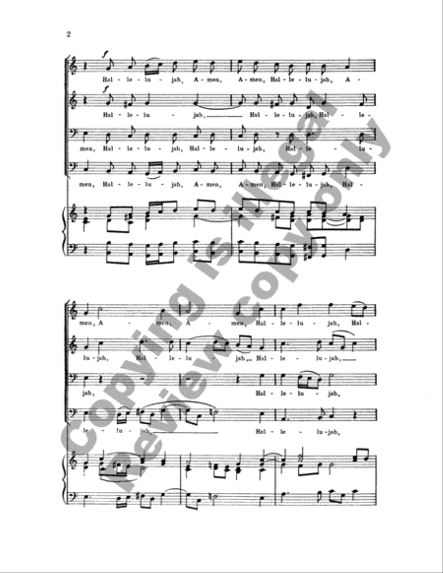 Judas Maccabaeus: Hallelujah, Amen TTBB scores gallery preview page 3