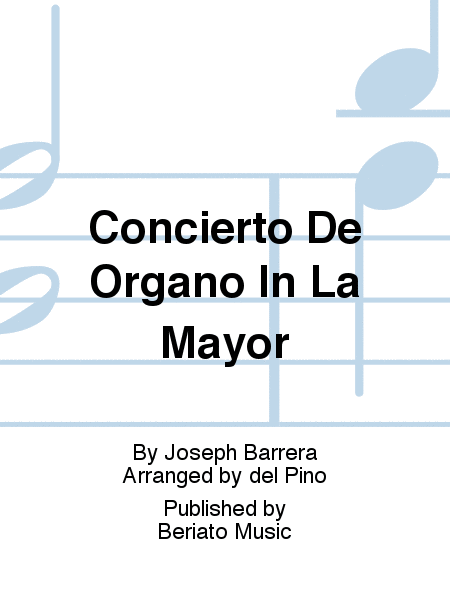 Concierto De Órgano In La Mayor