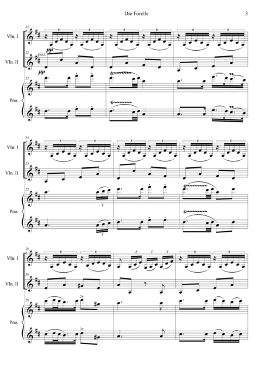 Die Forelle (The Trout) Die Forelle (The Trout) Piano Trio scores gallery preview page 3
