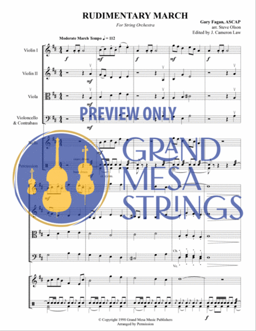 Rudimentary March String Orchestra scores gallery preview page 2