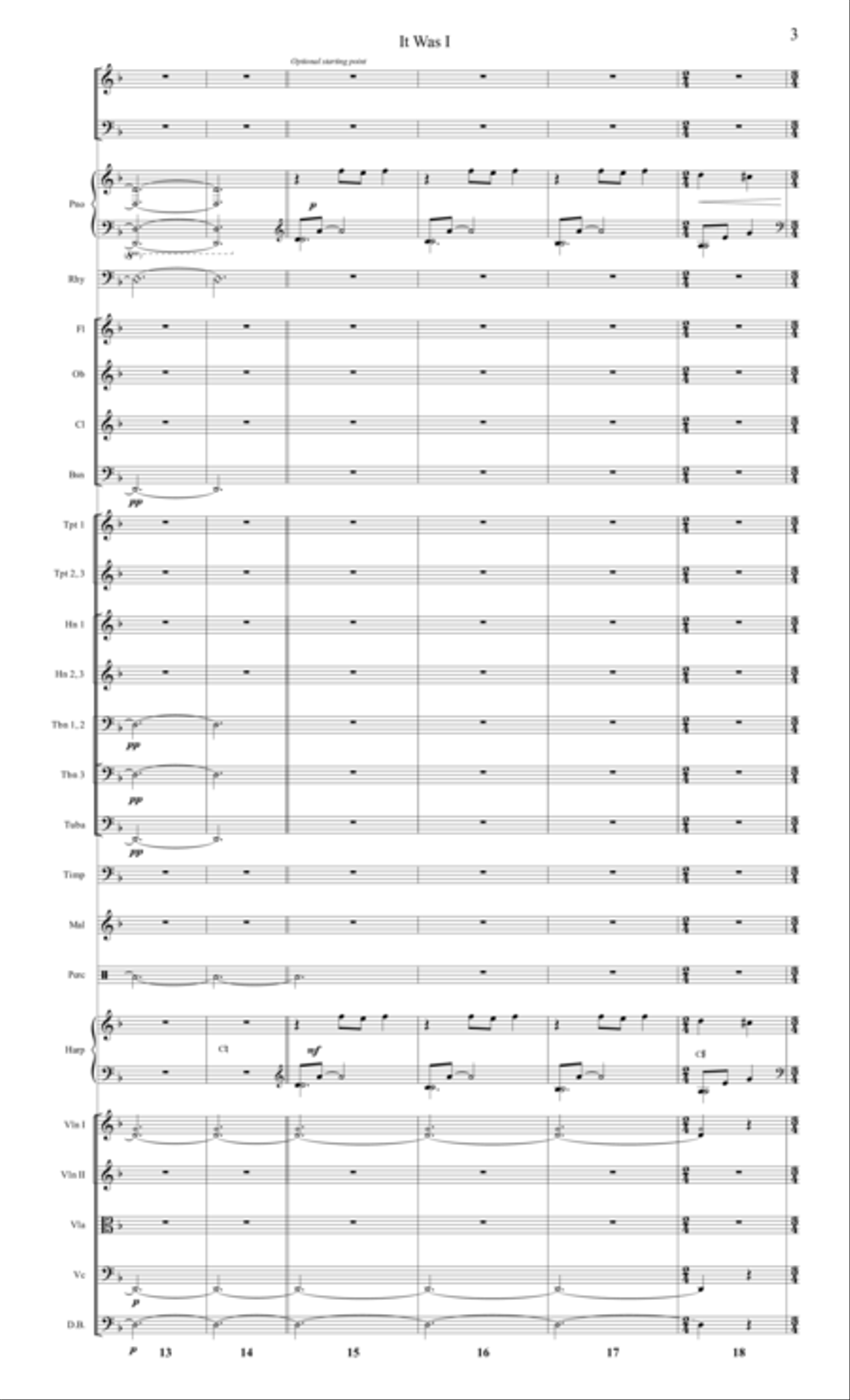 It Was I (Conductor Score) Full Orchestra scores gallery preview page 3