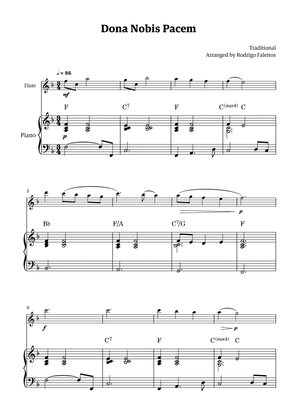 Dona Nobis Pacem - for flute (with piano accompaniment with chords)