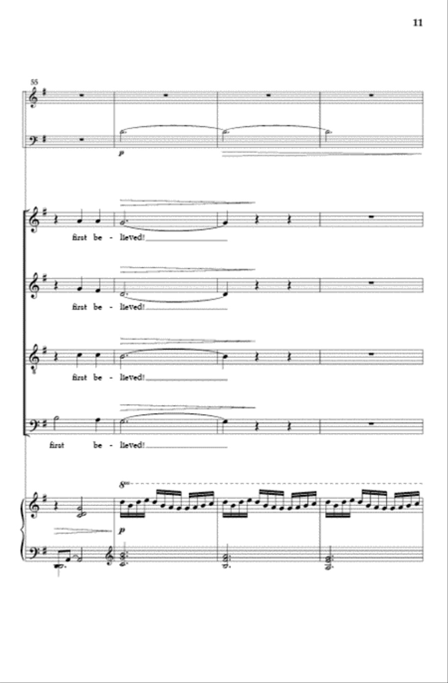 Amazing Grace (SATB) 4-Part scores gallery preview page 10