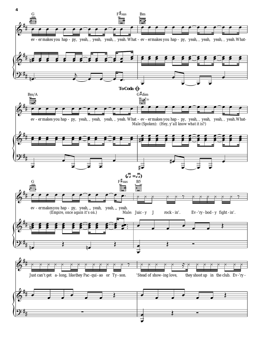 Whatever Makes You Happy Whatever Makes You Happy Piano, Vocal, Guitar scores gallery preview page 4
