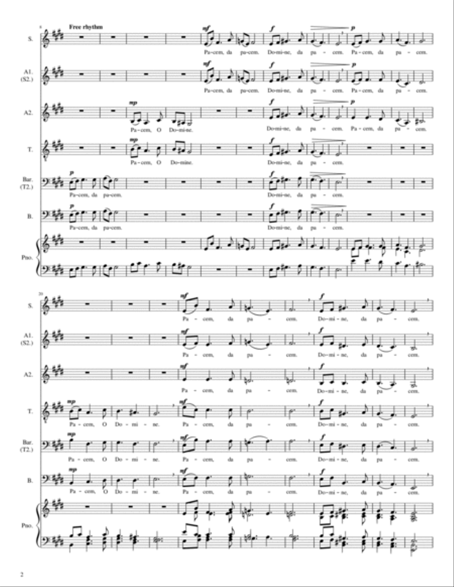 Da pacem Domine Divisi scores gallery preview page 2