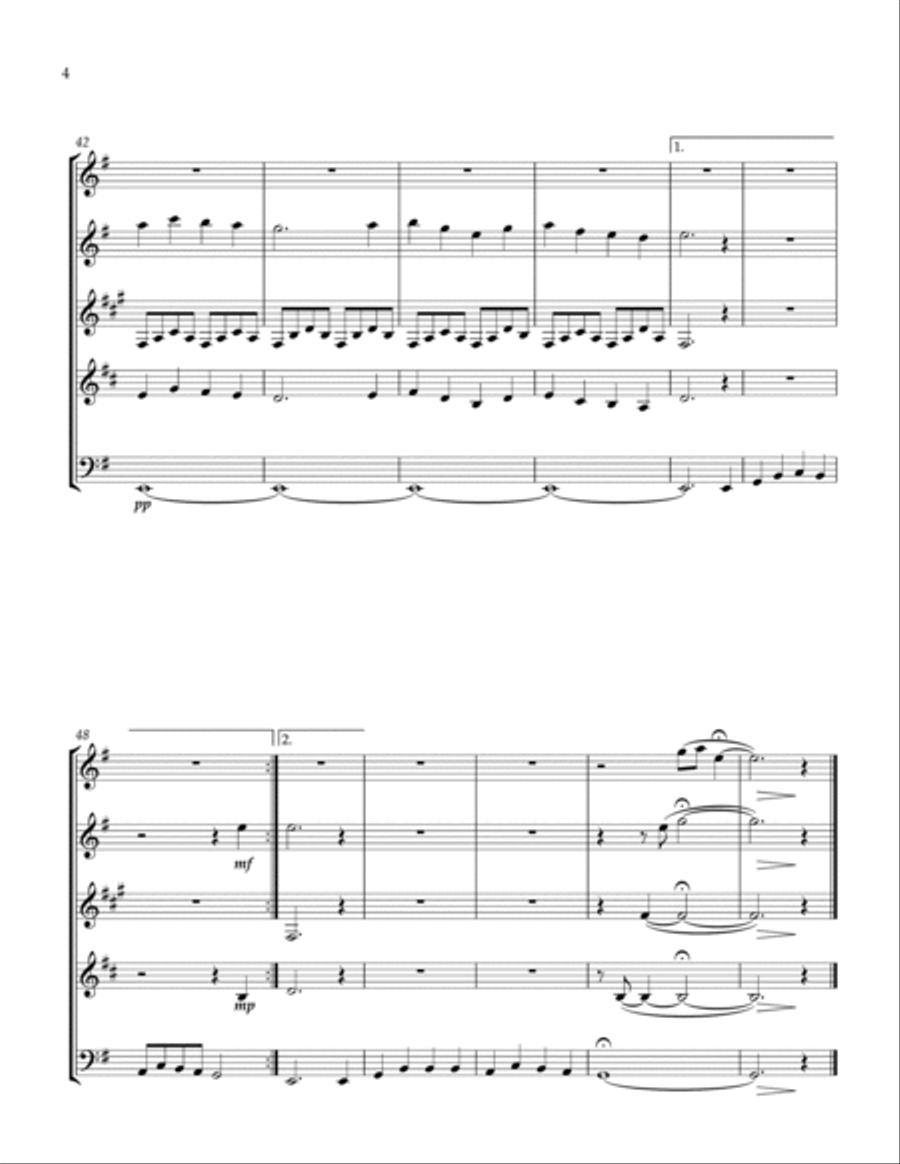 O Come, O Come, Emmanuel O Come, O Come, Emmanuel Woodwind Quintet scores gallery preview page 4