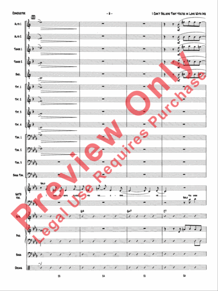 I Can't Believe That You're in Love with Me (score only) Jazz Ensemble scores gallery preview page 9