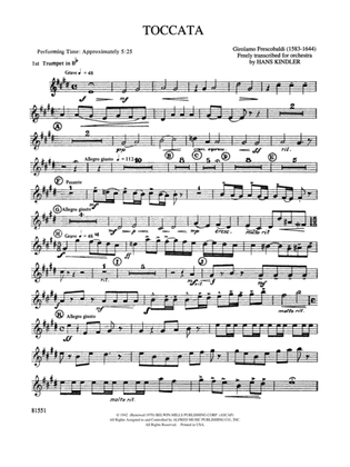 Toccata: 1st B-flat Trumpet