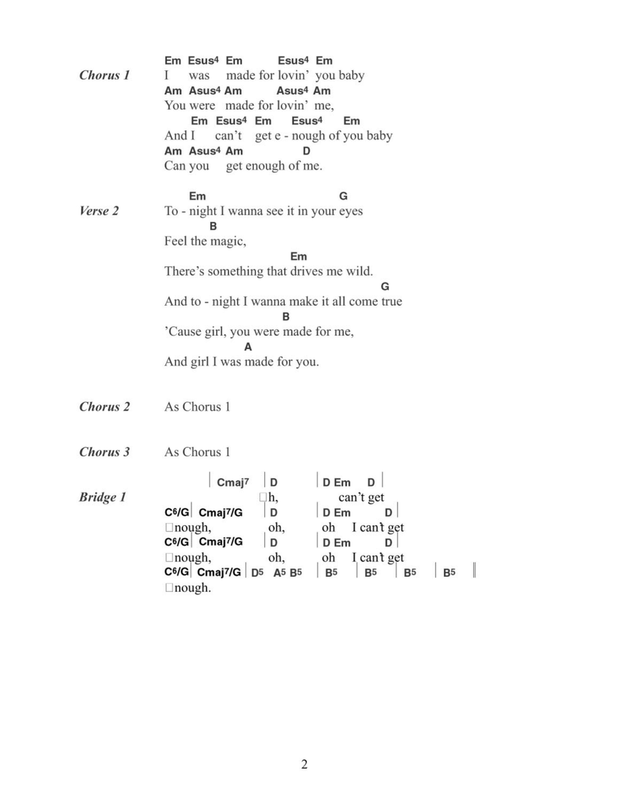 I Was Made For Lovin' You Acoustic Guitar scores gallery preview page 2