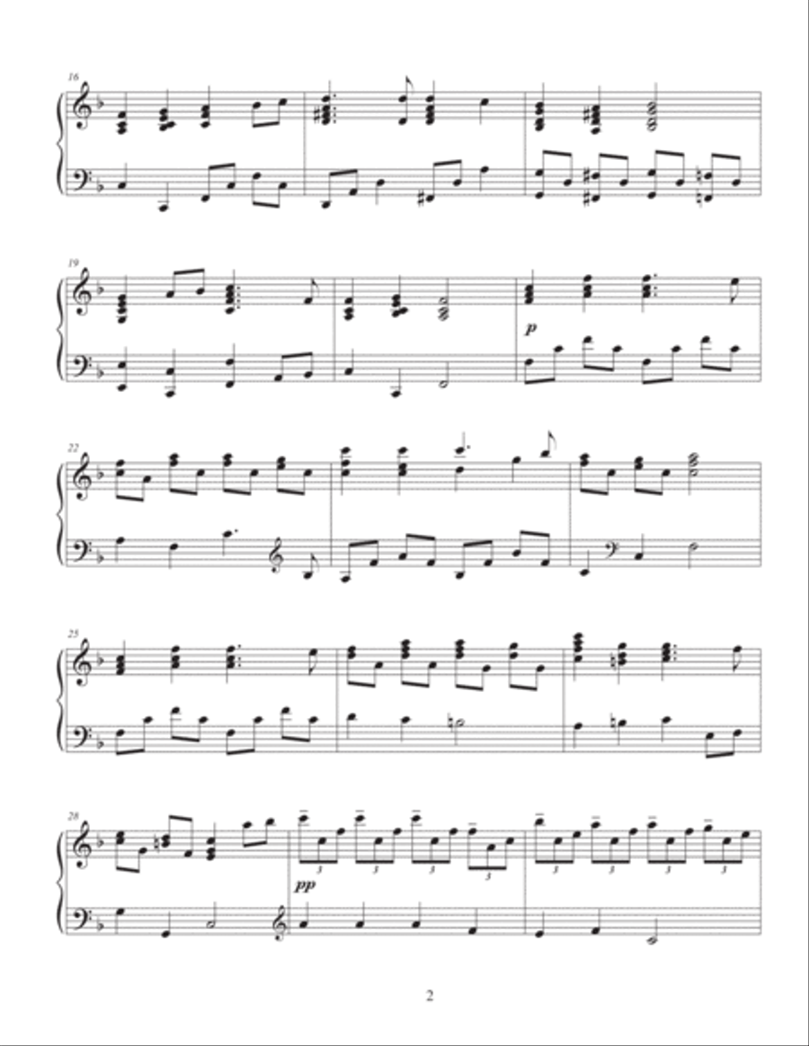 Hark the Herald Angels Sing Piano Solo scores gallery preview page 2