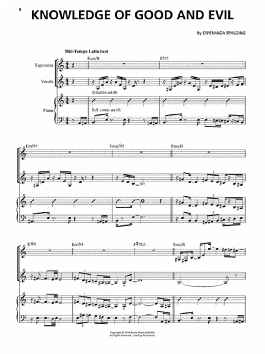 Esperanza Spalding - Chamber Music Society Voice scores gallery preview page 4