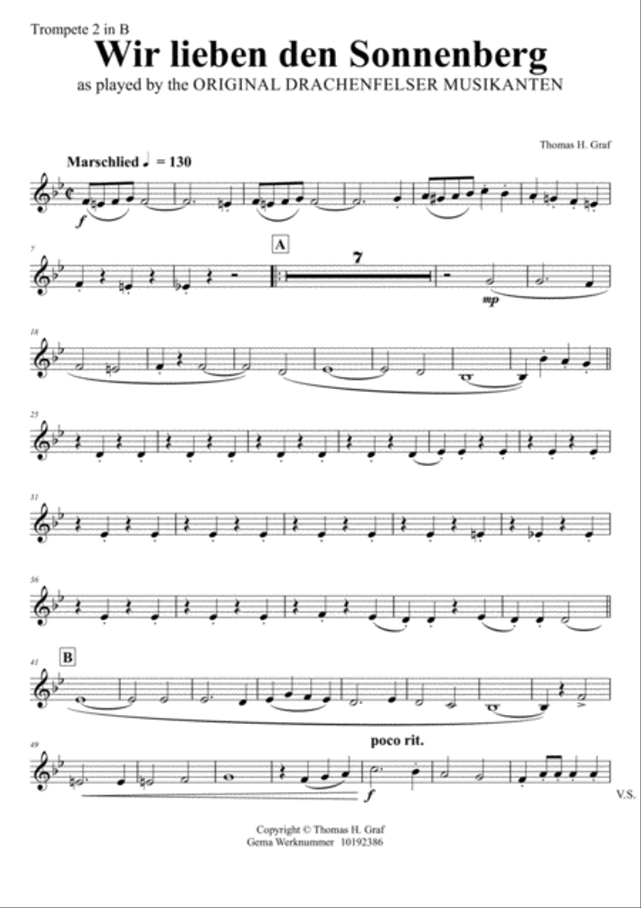 Wir lieben den Sonnenberg - German Polka - Oktoberfest - Brass Quintet Brass Quintet scores gallery preview page 6