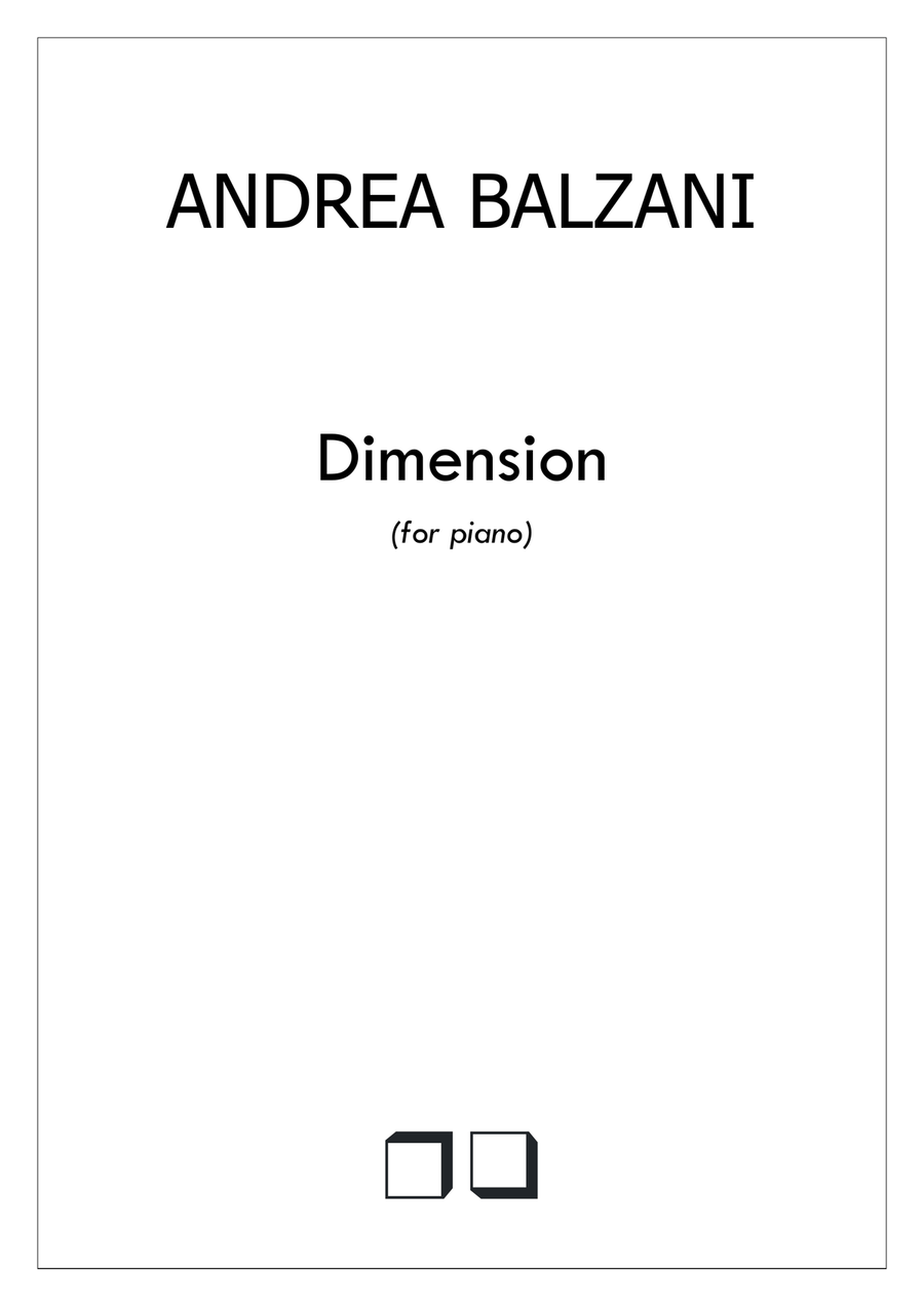 Dimension [PIANO SCORE] (foglio album) Piano Solo scores gallery preview page 1