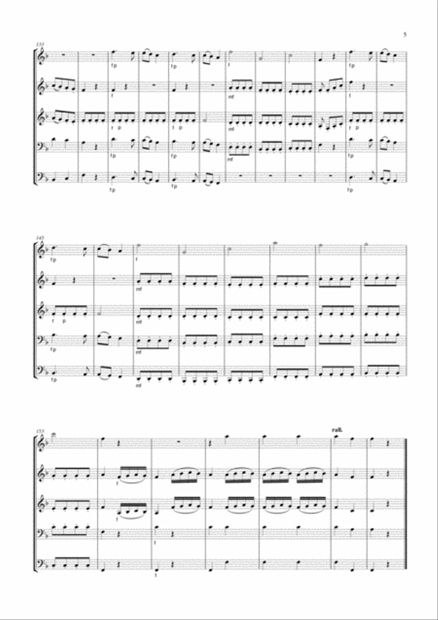 Alleluia from 'Exsultate, jubilate' K.165 (Mozart) Brass Ensemble scores gallery preview page 6