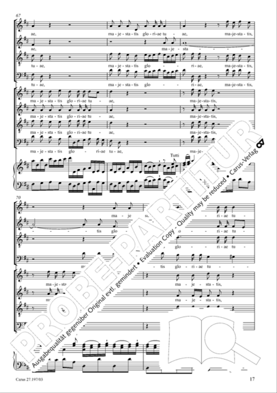 Te Deum in D a due cori SSATB scores gallery preview page 17