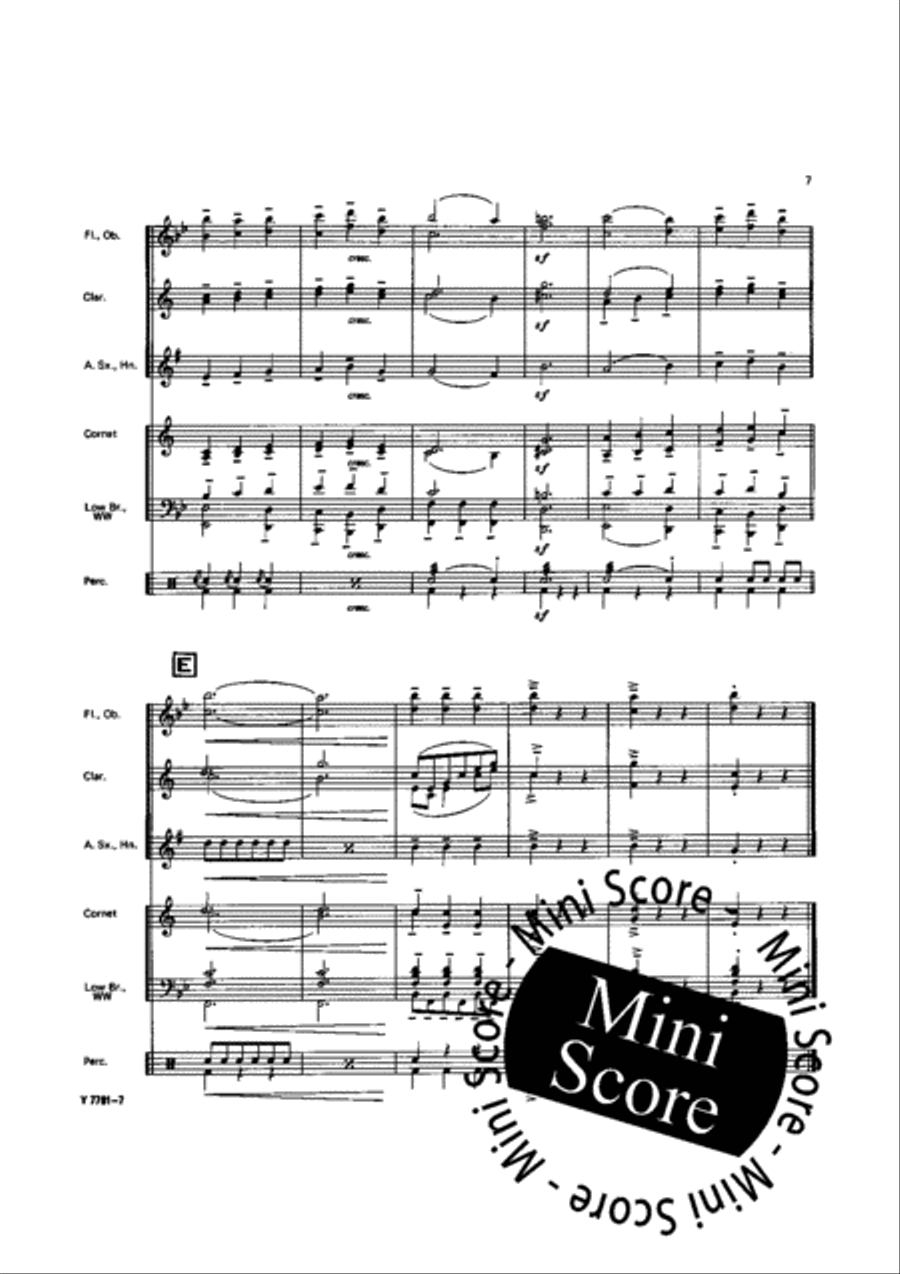 A Saint Saens Excerpt Fanfare Band scores gallery preview page 9